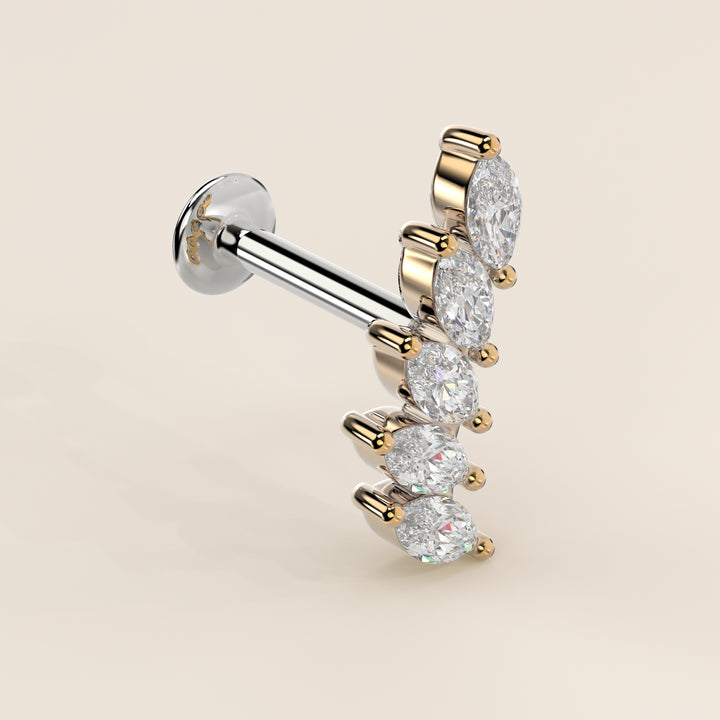 Celestial Marquise Climber Lab Grown Diamond Piercing