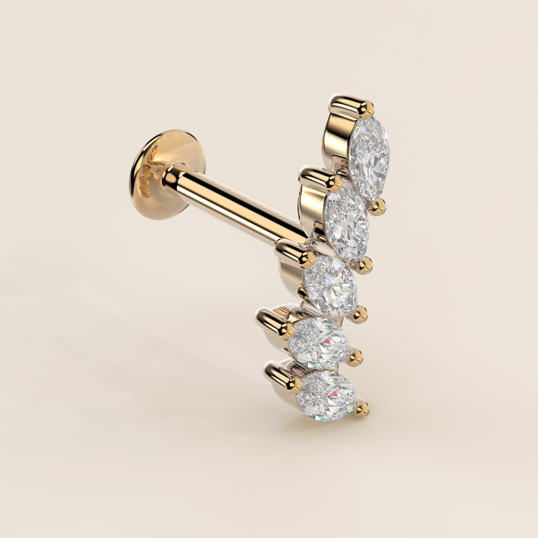 Celestial Marquise Climber Lab Grown Diamond Piercing