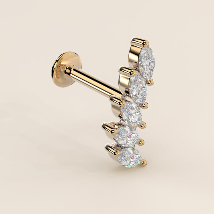 Celestial Marquise Climber Lab Grown Diamond Piercing