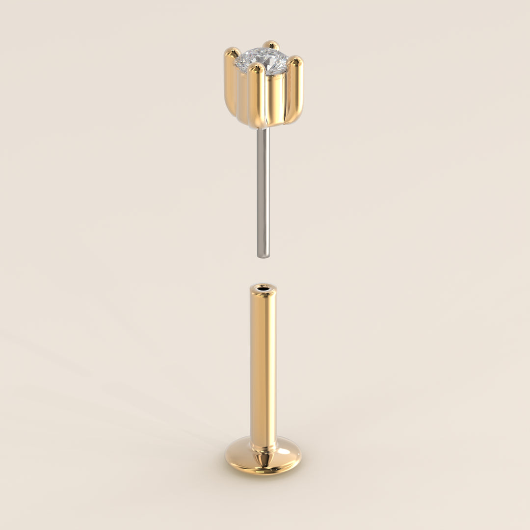 Signature Round Lab Grown Diamond Piercing