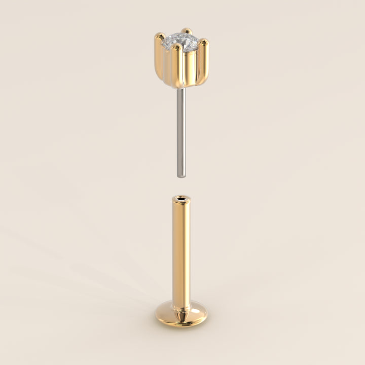 Signature Round Lab Grown Diamond Piercing