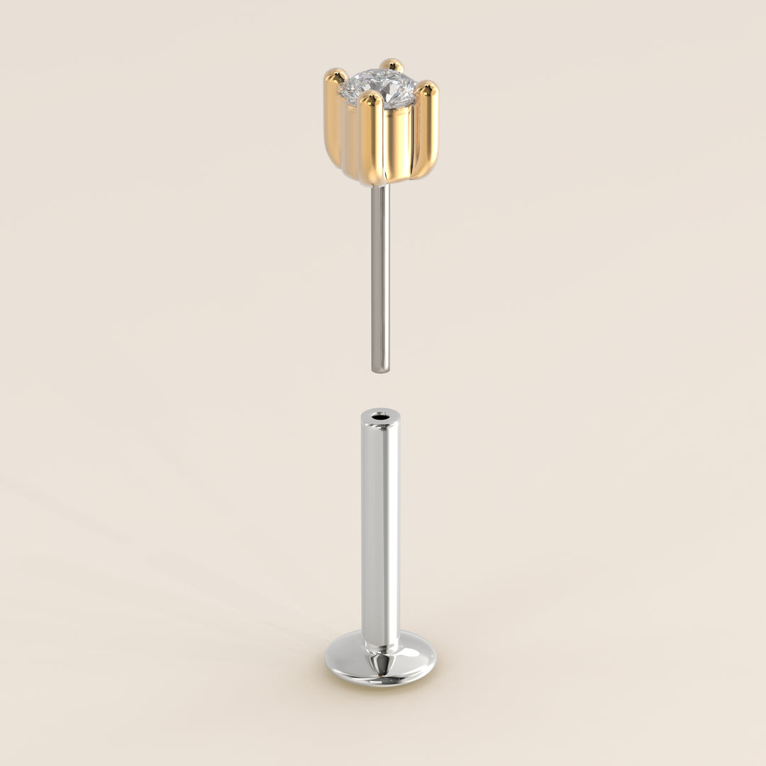 Signature Round Lab Grown Diamond Piercing