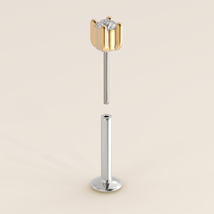 Signature Round Lab Grown Diamond Piercing