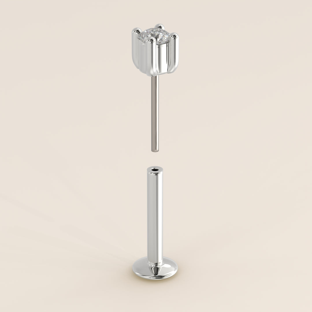 Signature Round Lab Grown Diamond Piercing