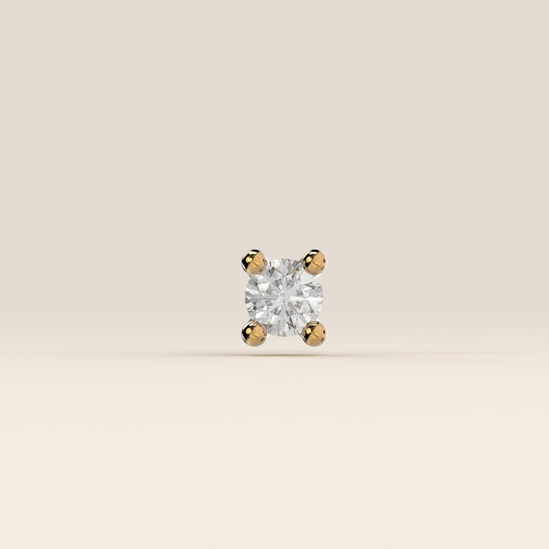 Signature Round Lab Grown Diamond Piercing