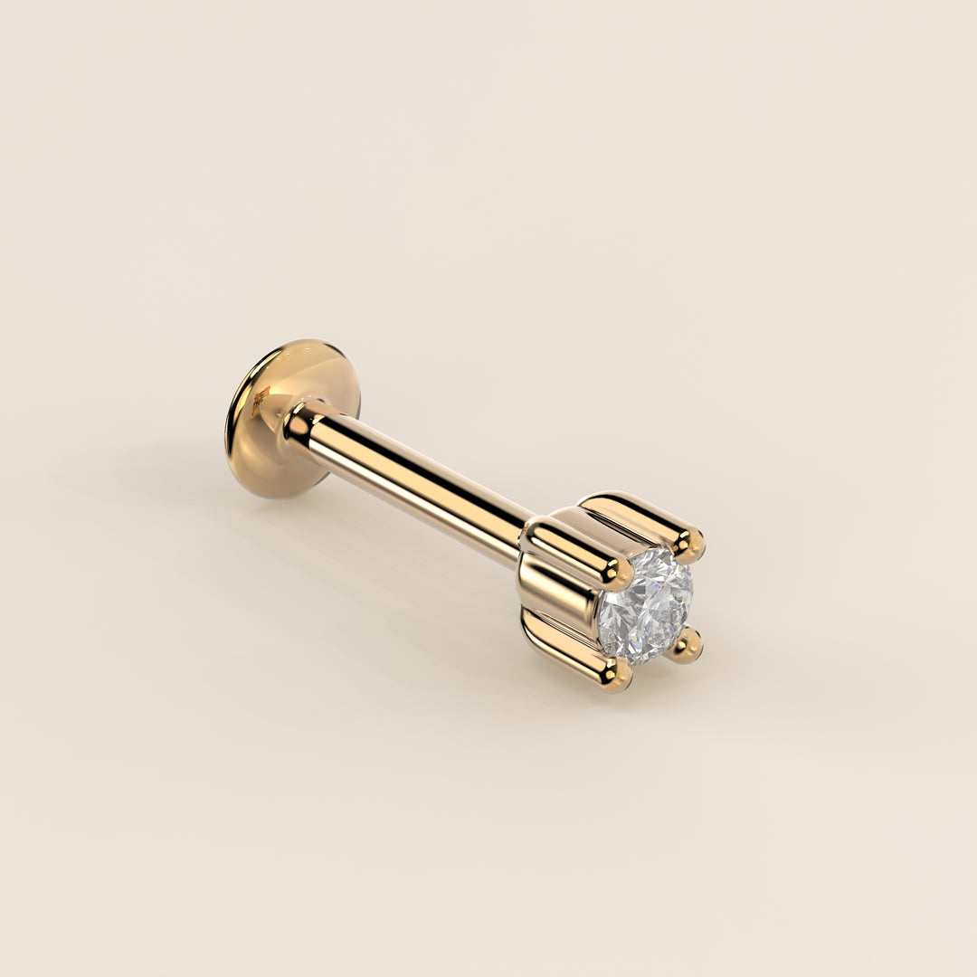 Signature Round Lab Grown Diamond Piercing