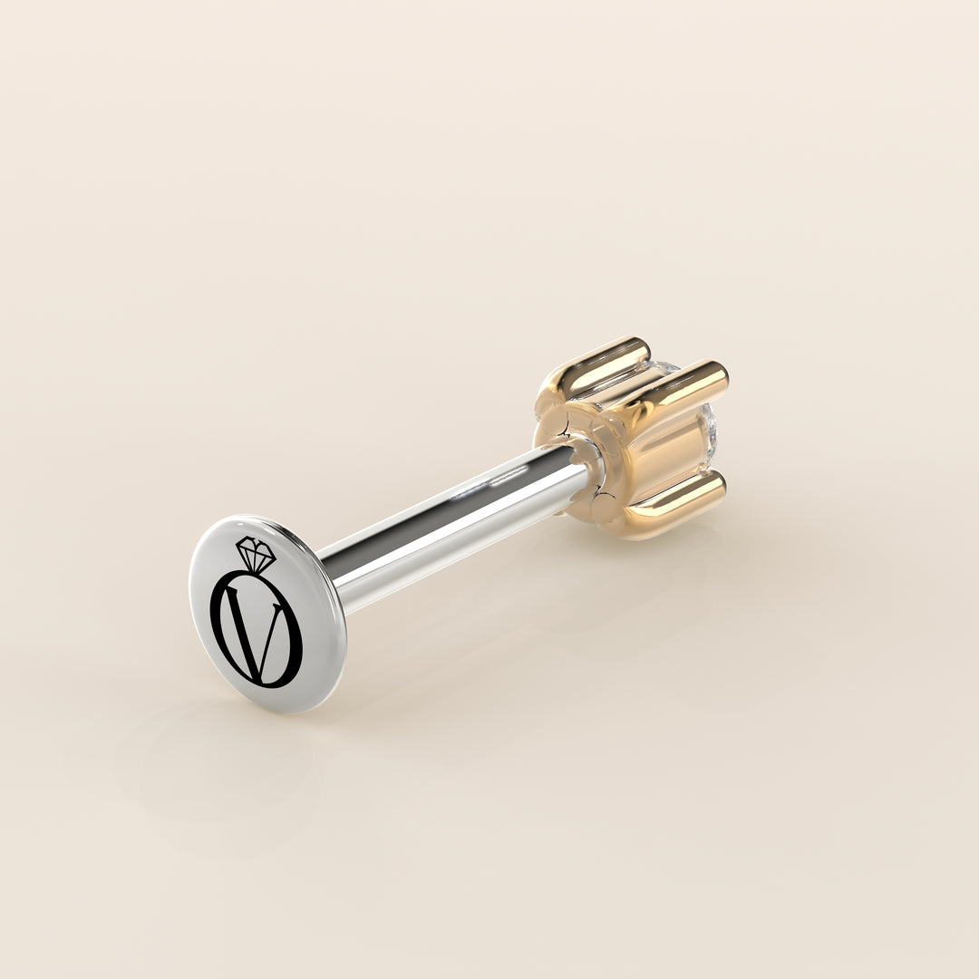 Signature Round Lab Grown Diamond Piercing