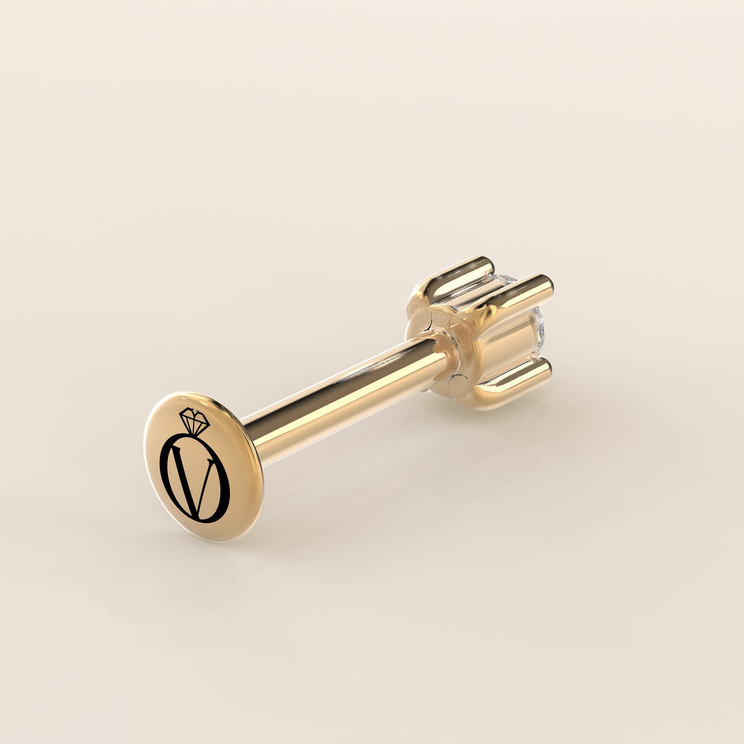 Signature Round Lab Grown Diamond Piercing