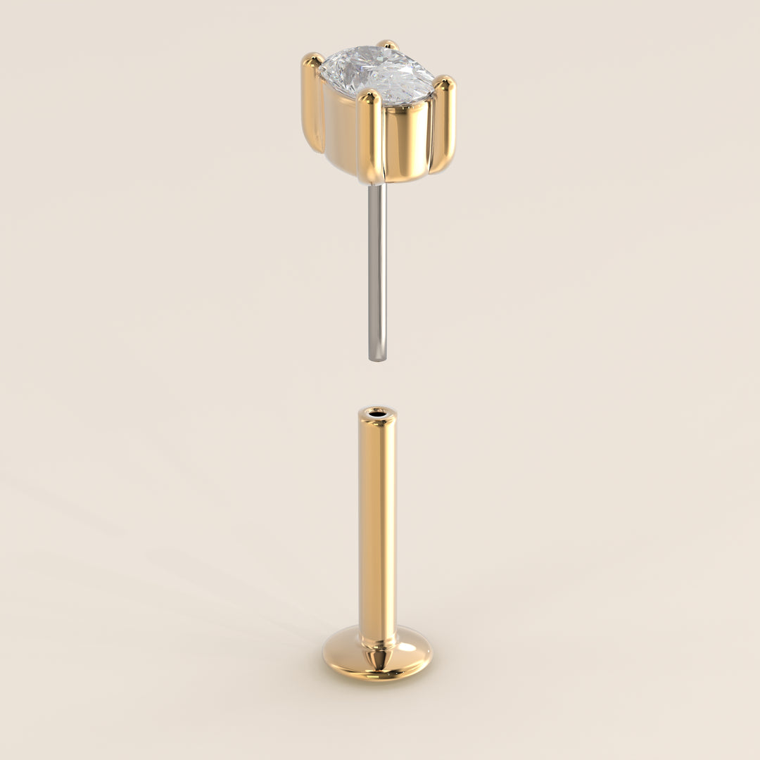 Signature Oval Lab Grown Diamond Piercing