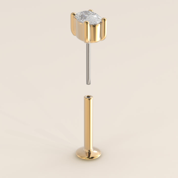 Signature Oval Lab Grown Diamond Piercing