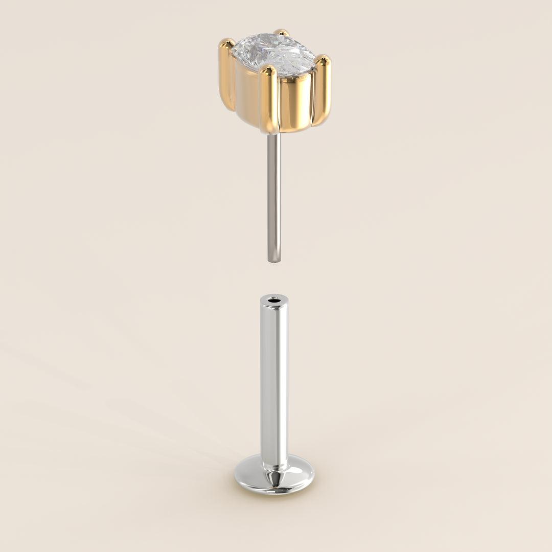 Signature Oval Lab Grown Diamond Piercing