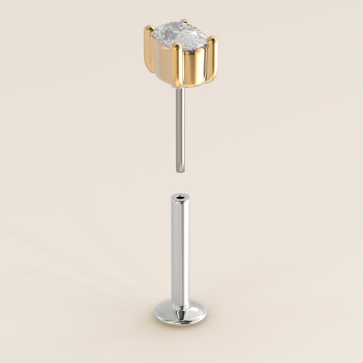 Signature Oval Lab Grown Diamond Piercing