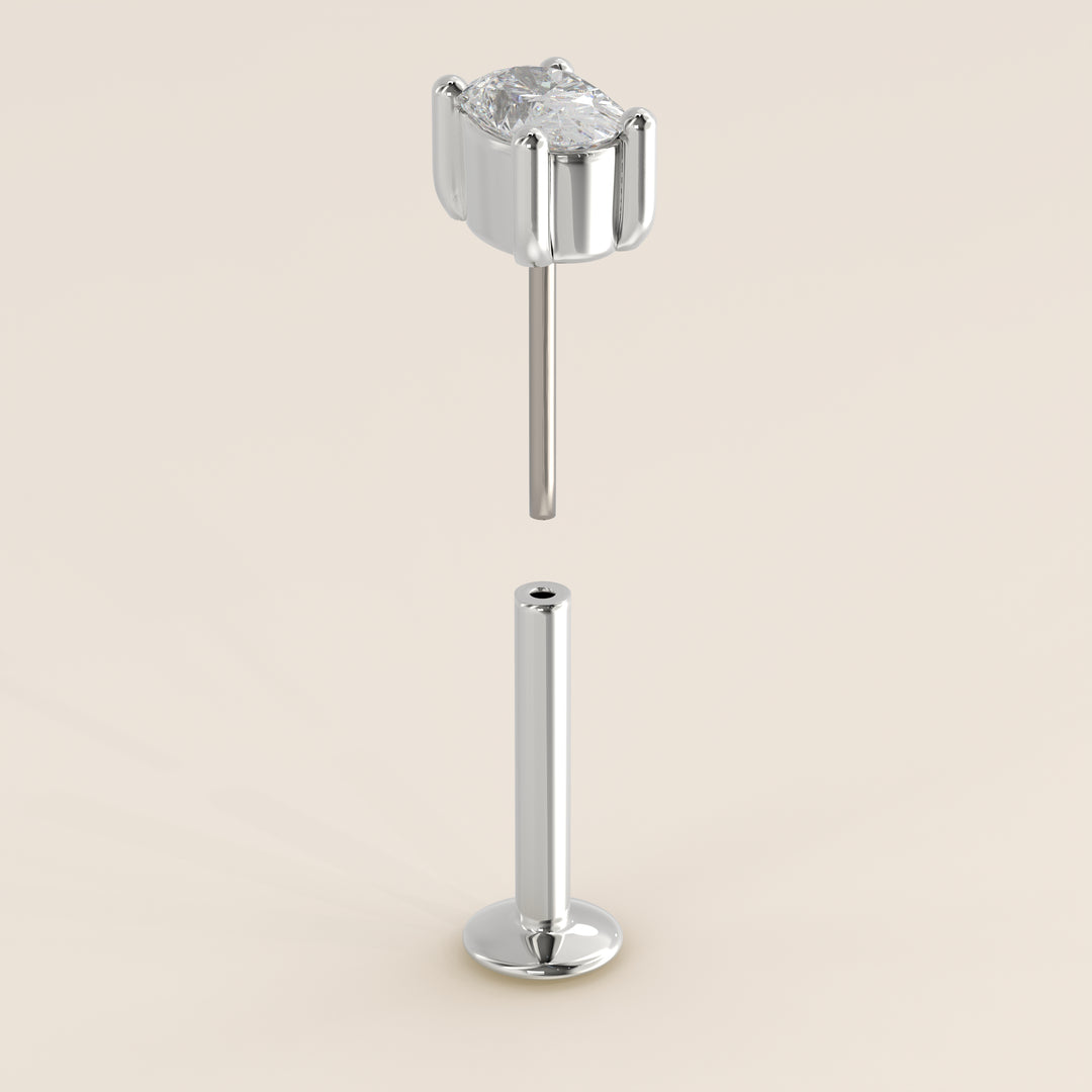 Signature Oval Lab Grown Diamond Piercing