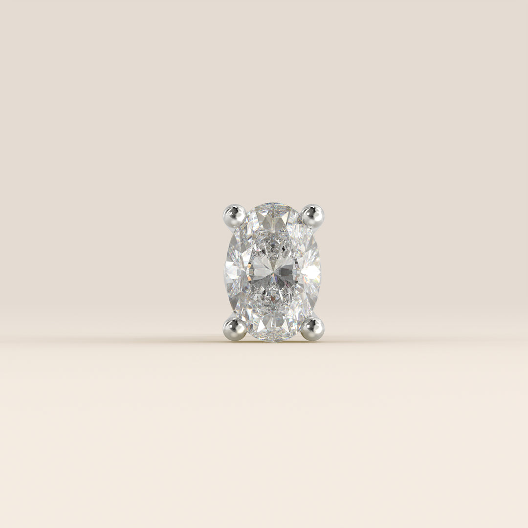 Signature Oval Lab Grown Diamond Piercing