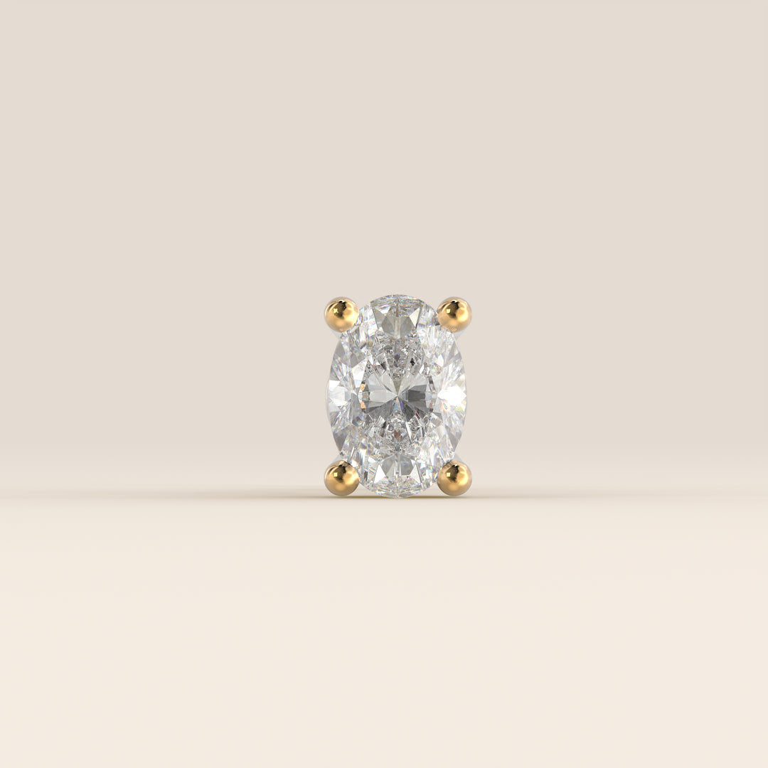 Signature Oval Lab Grown Diamond Piercing