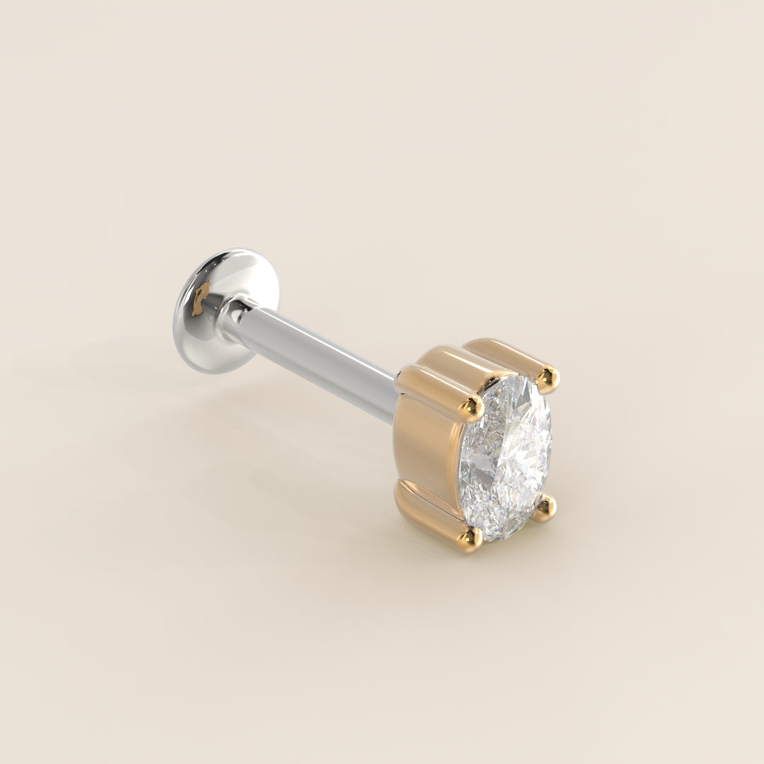 Signature Oval Lab Grown Diamond Piercing