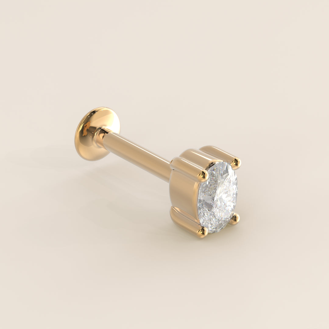 Signature Oval Lab Grown Diamond Piercing