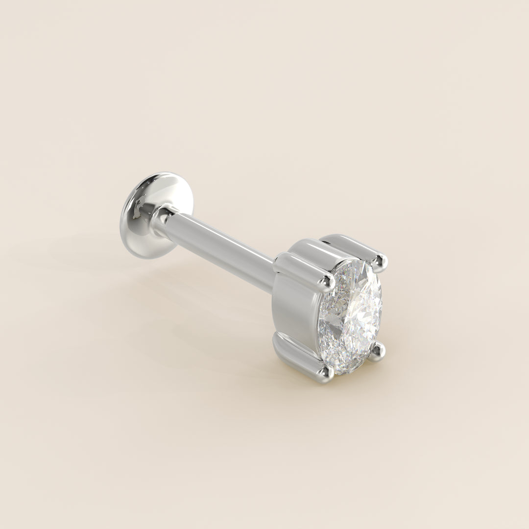 Signature Oval Lab Grown Diamond Piercing