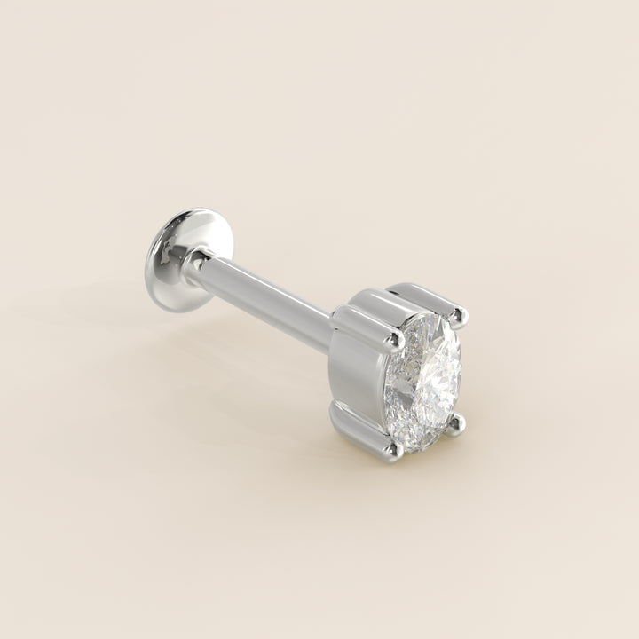 Signature Oval Lab Grown Diamond Piercing