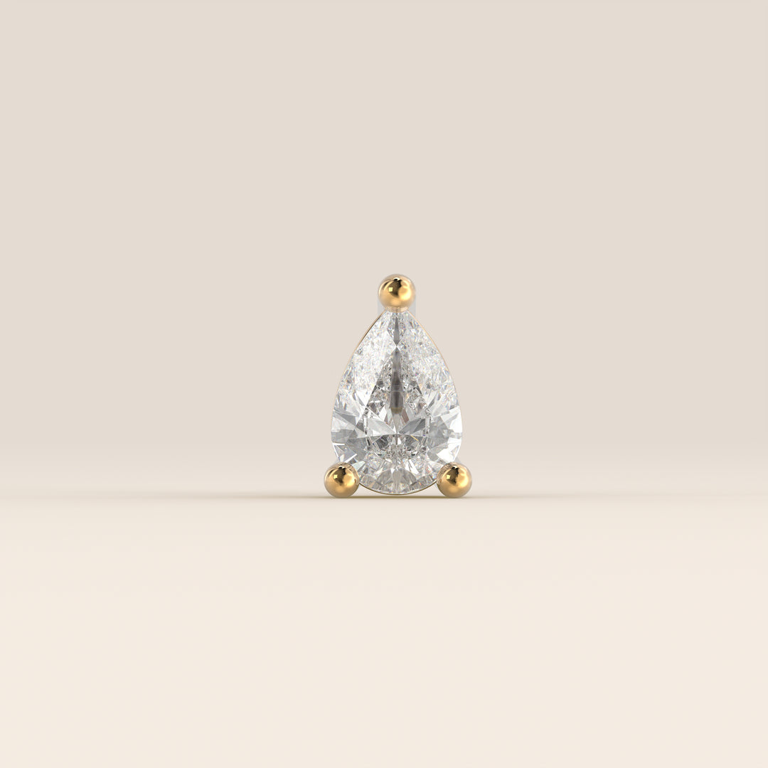 Signature Pear Lab Grown Diamond Piercing