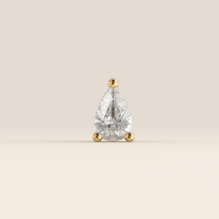 Signature Pear Lab Grown Diamond Piercing