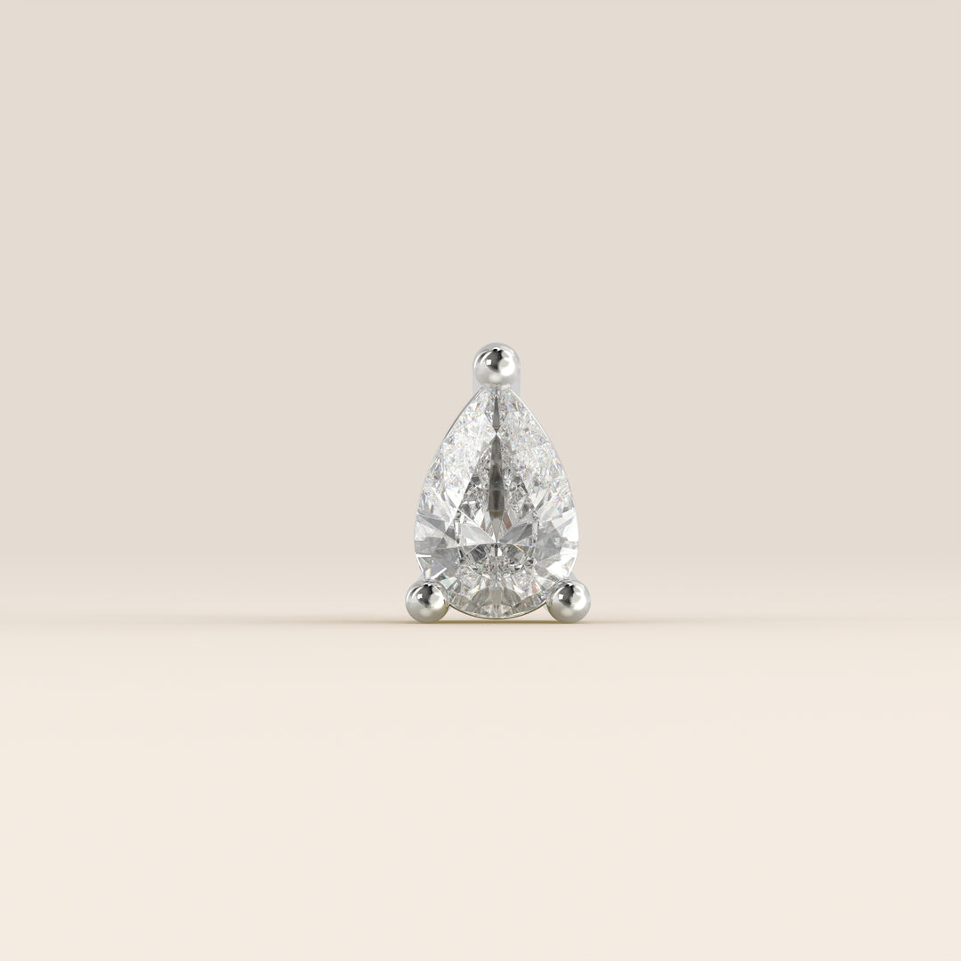 Signature Pear Lab Grown Diamond Piercing