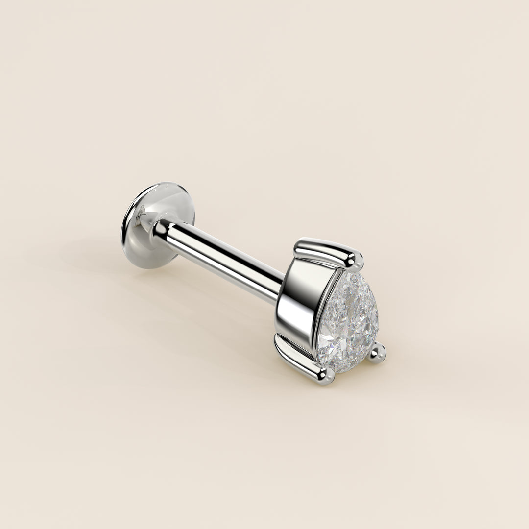 Signature Pear Lab Grown Diamond Piercing