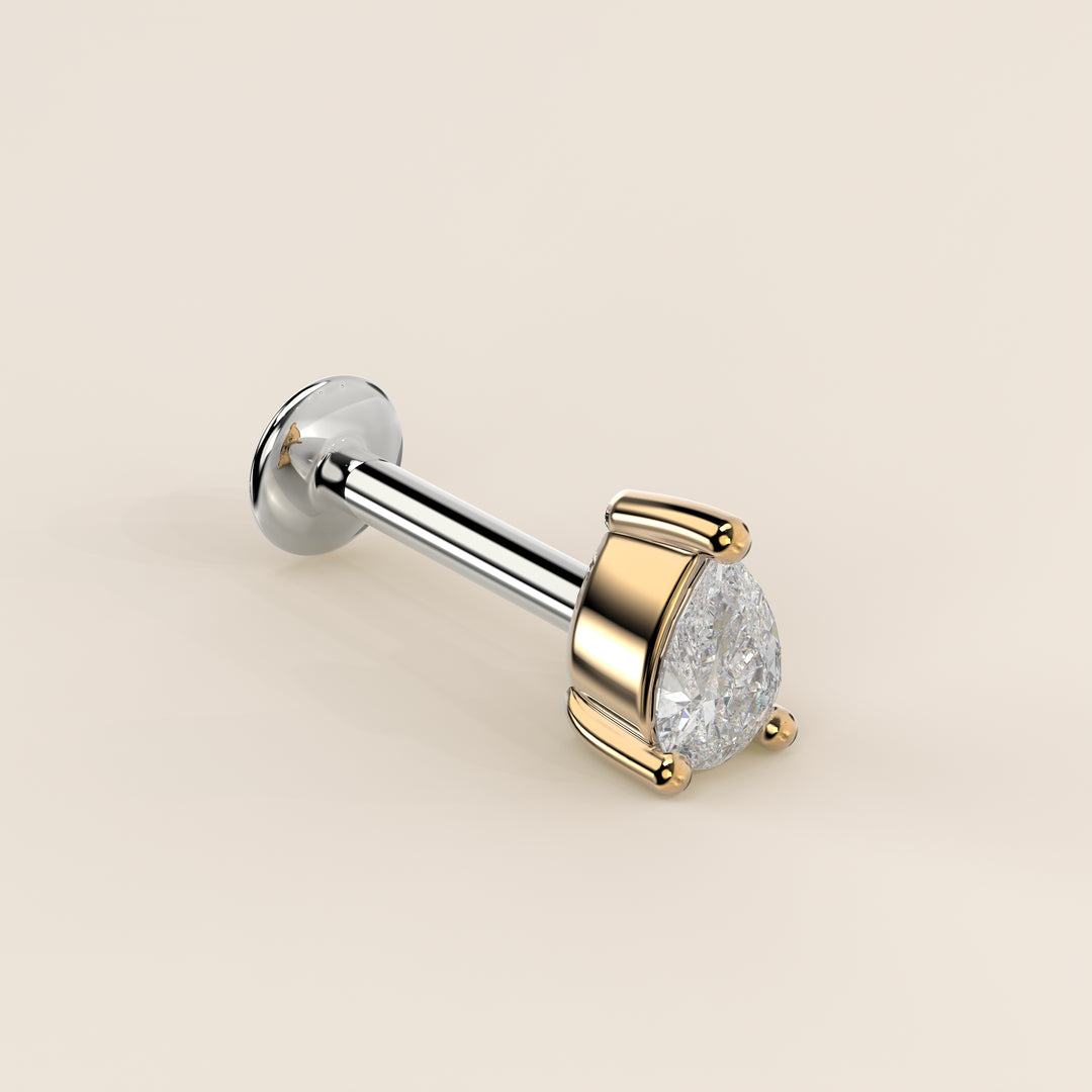 Signature Pear Lab Grown Diamond Piercing