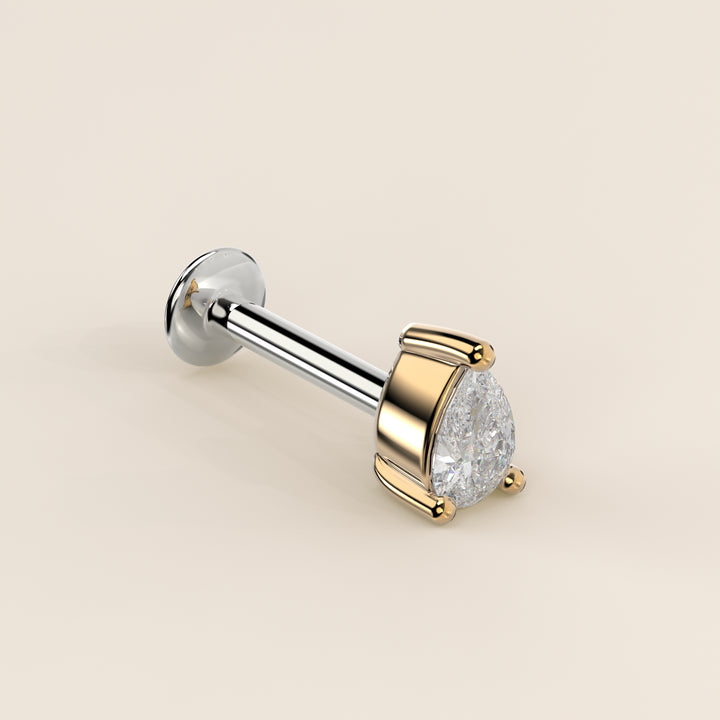 Signature Pear Lab Grown Diamond Piercing