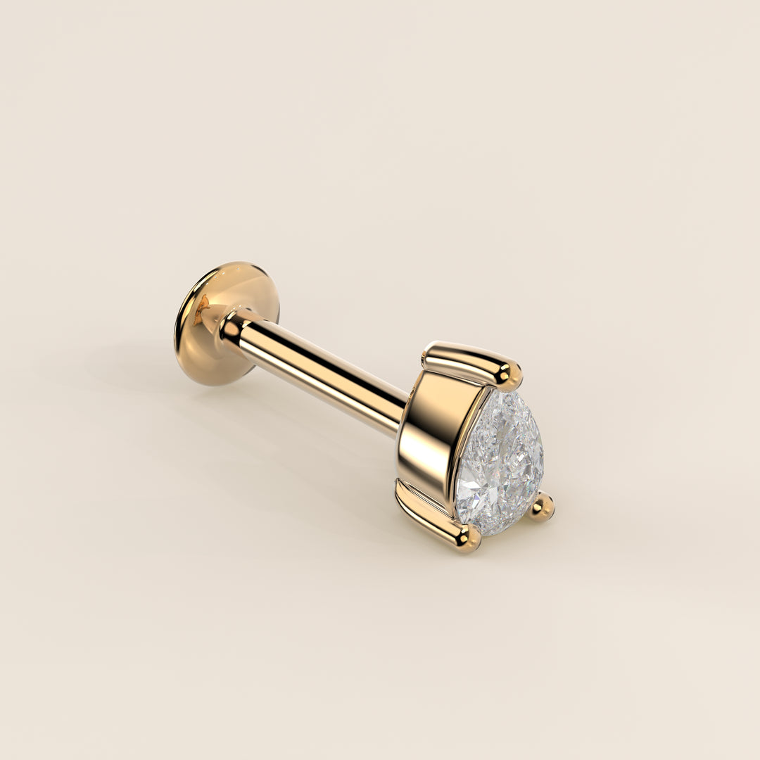 Signature Pear Lab Grown Diamond Piercing