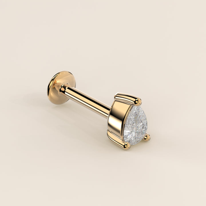 Signature Pear Lab Grown Diamond Piercing
