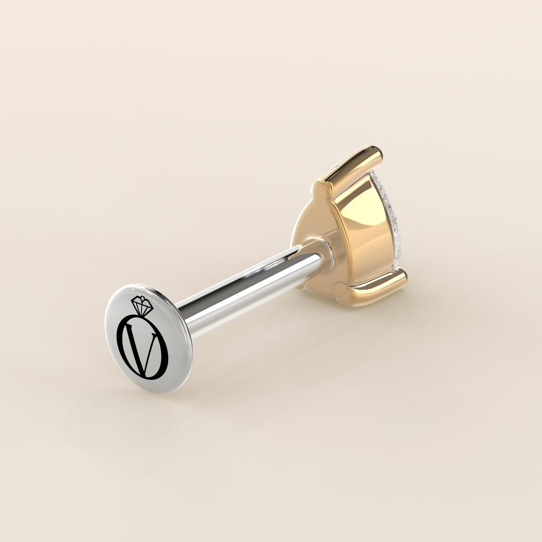 Signature Pear Lab Grown Diamond Piercing