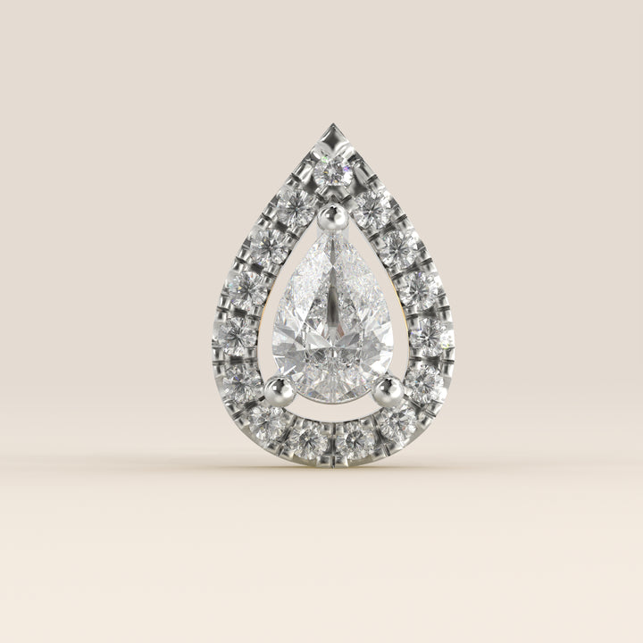 Aura Pear Lab Grown Diamond Halo Piercing