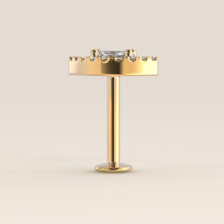 Aura Marquise Lab Grown Diamond Halo Piercing