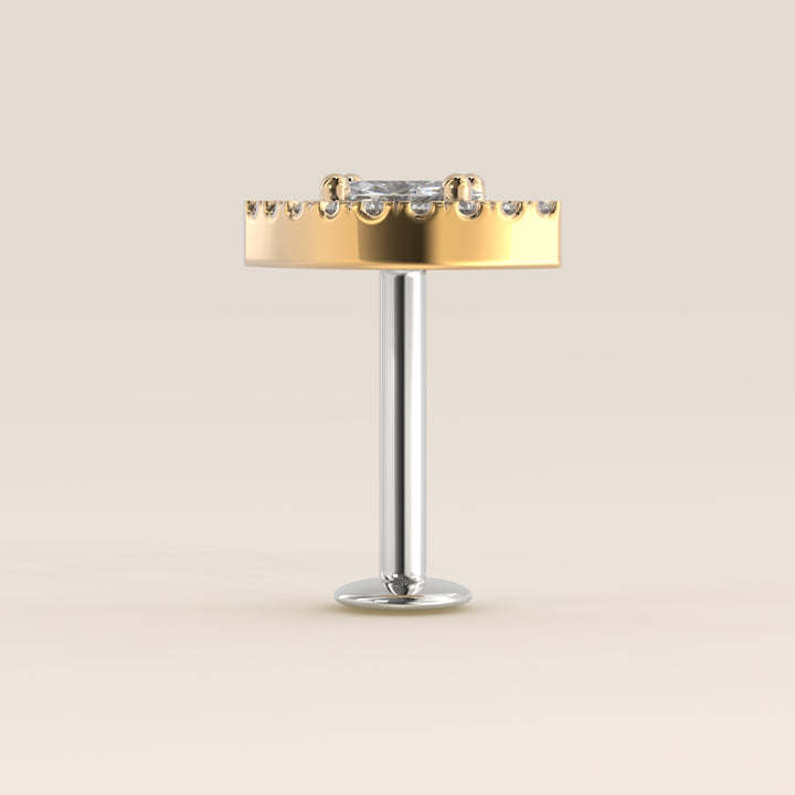 Aura Marquise Lab Grown Diamond Halo Piercing