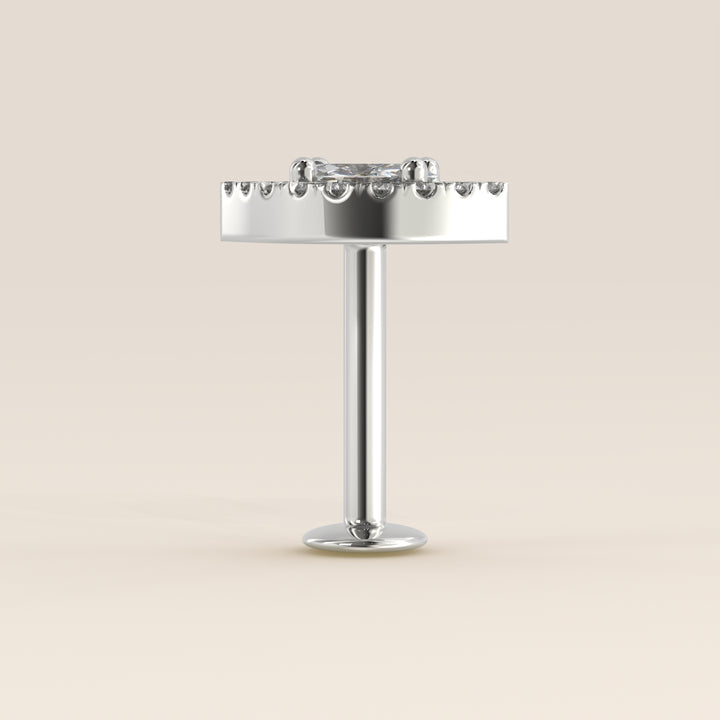 Aura Marquise Lab Grown Diamond Halo Piercing