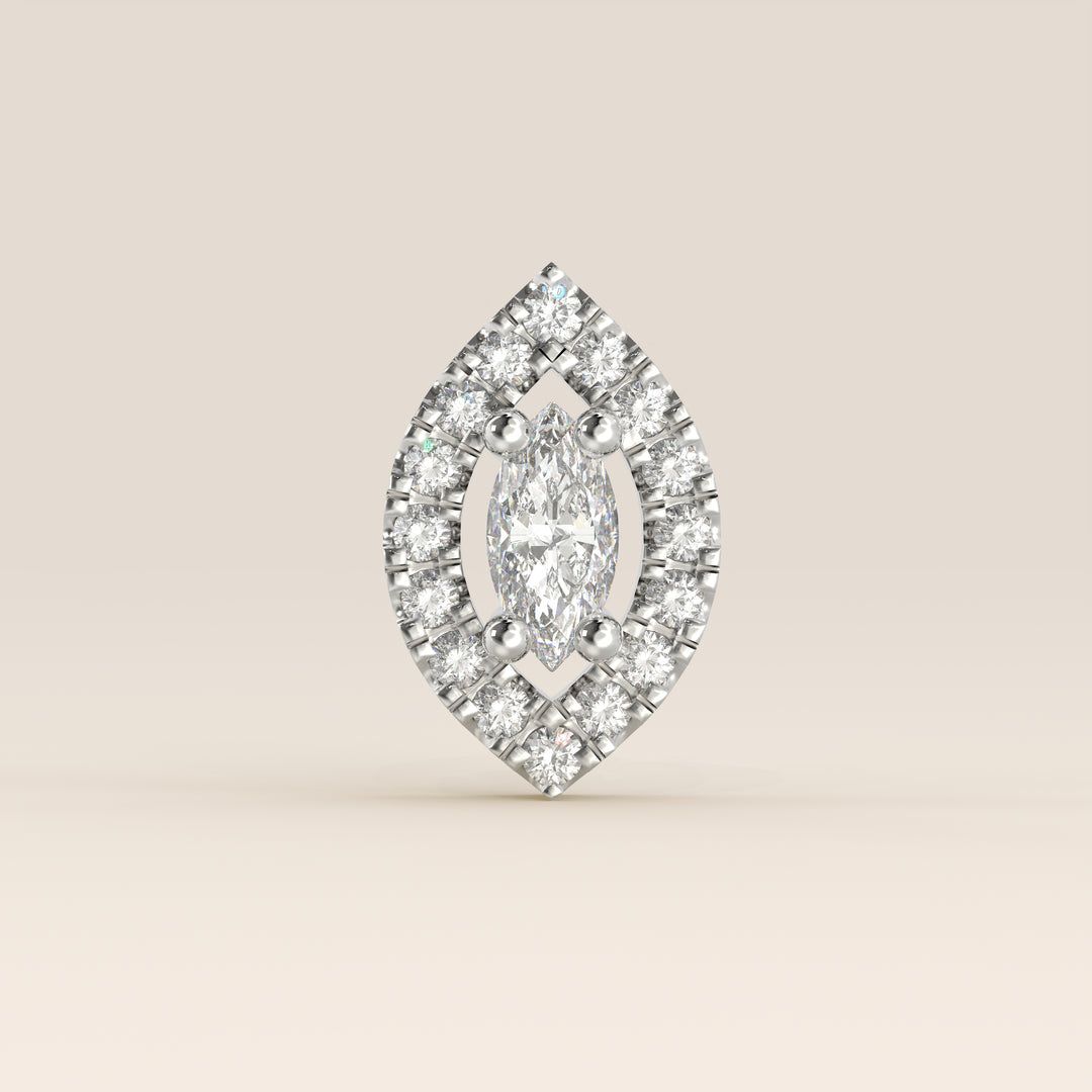 Aura Marquise Lab Grown Diamond Halo Piercing