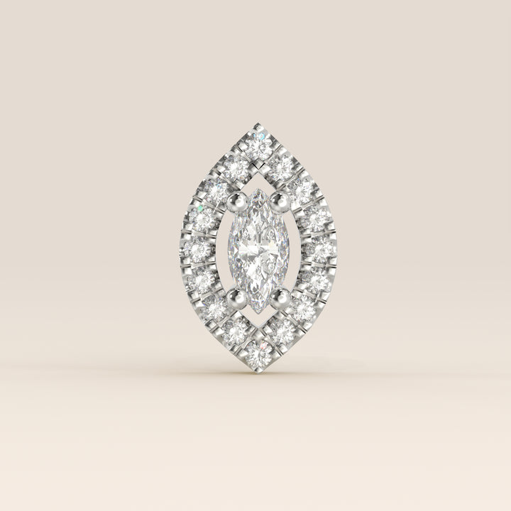 Aura Marquise Lab Grown Diamond Halo Piercing
