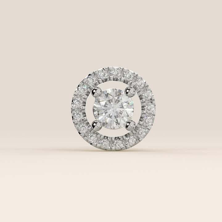 Aura Round Lab Grown Diamond Halo Piercing