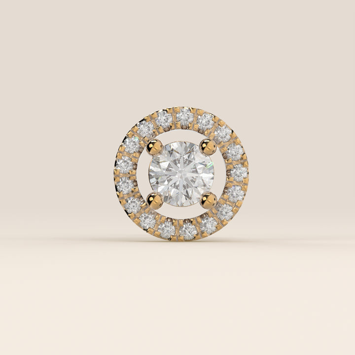 Aura Round Lab Grown Diamond Halo Piercing