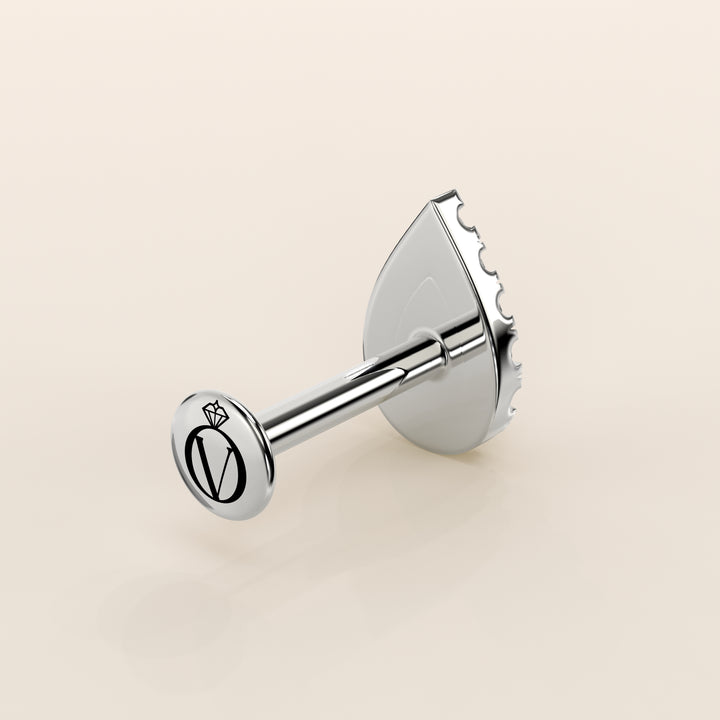 Halo Pear Lab Grown Diamond Piercing