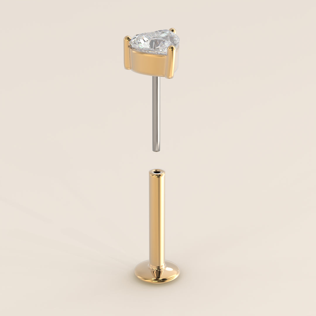 Signature Heart Lab Grown Diamond Piercing