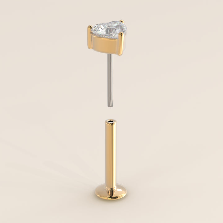 Signature Heart Lab Grown Diamond Piercing