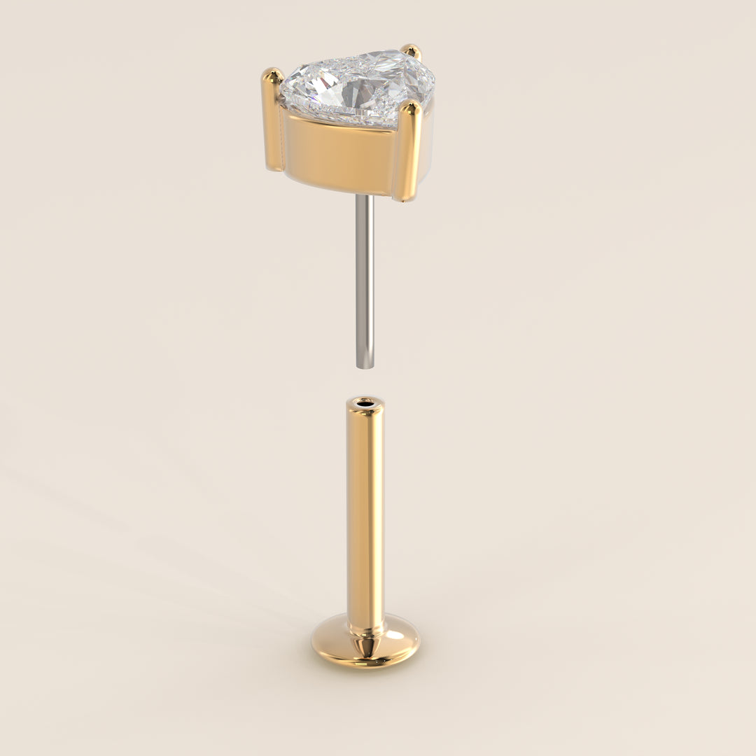 Signature Heart Lab Grown Diamond Piercing