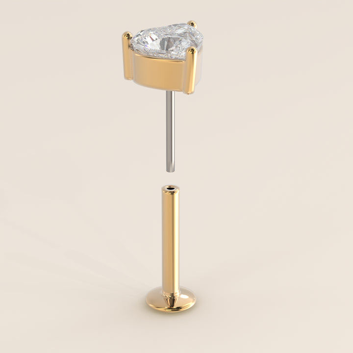 Signature Heart Lab Grown Diamond Piercing