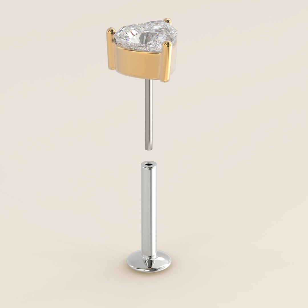 Signature Heart Lab Grown Diamond Piercing