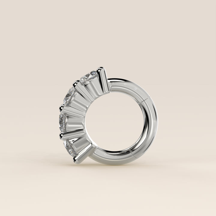 Infinite Click Ring Lab Grown Diamond Piercing