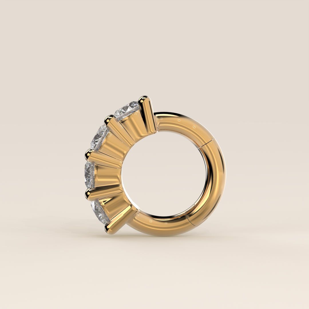 Infinite Click Ring Lab Grown Diamond Piercing
