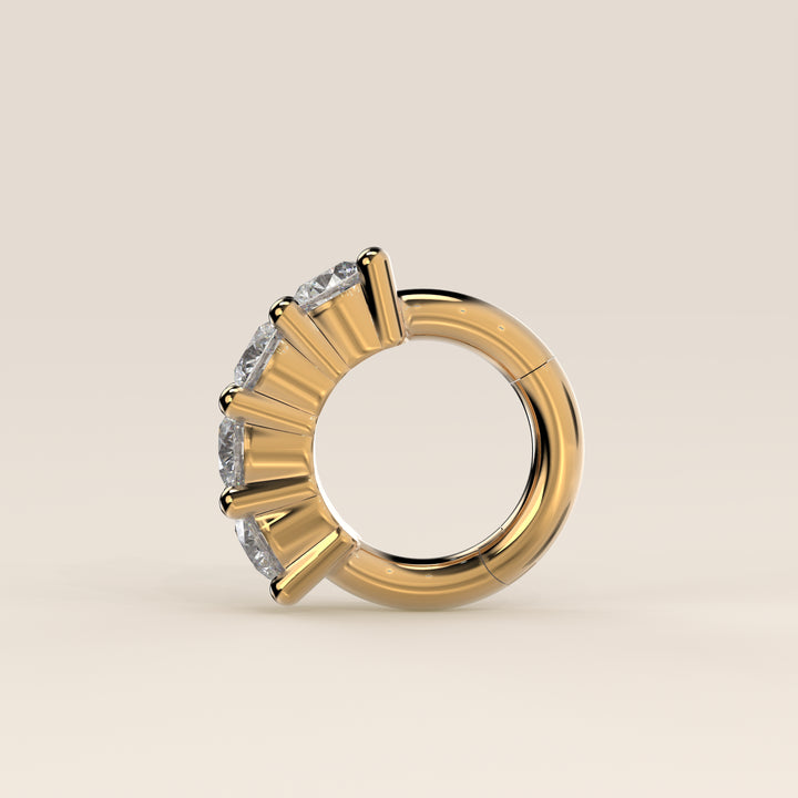 Infinite Click Ring Lab Grown Diamond Piercing