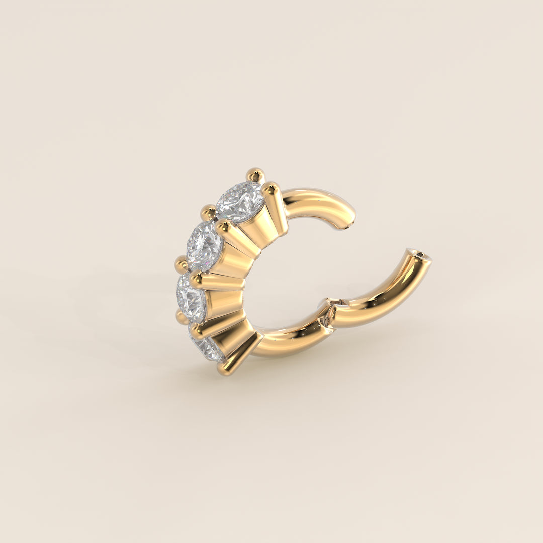 Infinite Click Ring Lab Grown Diamond Piercing